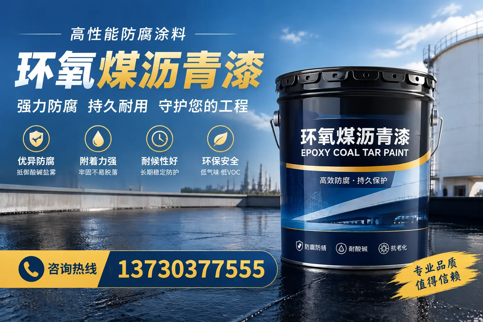 环氧煤沥青漆的耐久性分析，适合叶集的使用场景